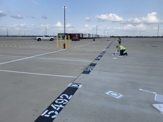 Parking lot striping contractor