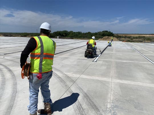 Parking lot striping contractor