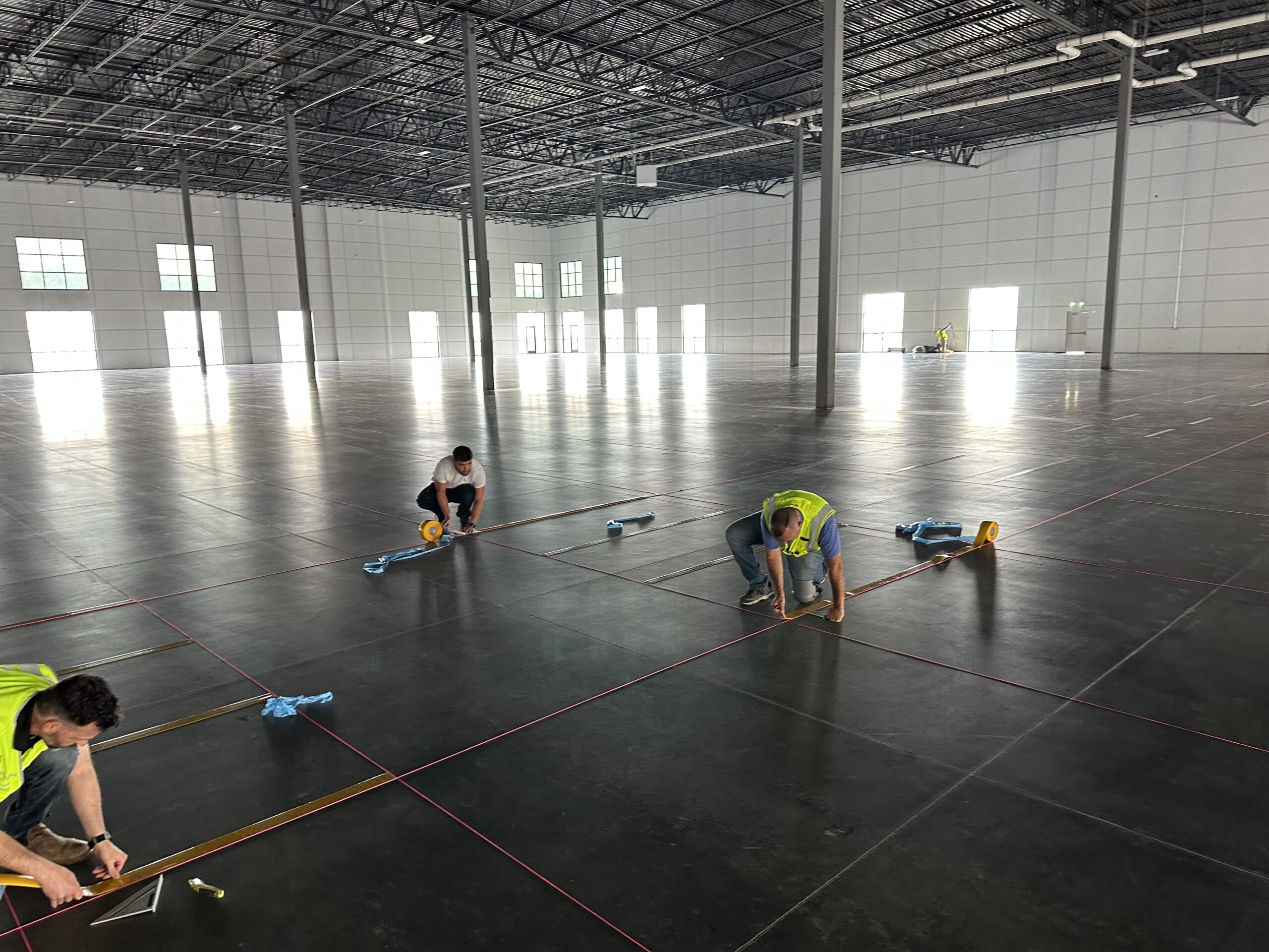 warehouse Line Floor Tape installation