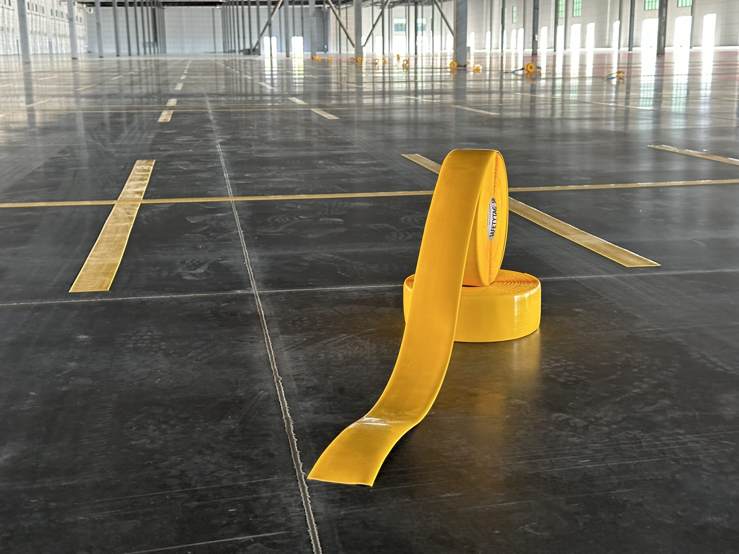 warehouse Line Floor Tape installation
