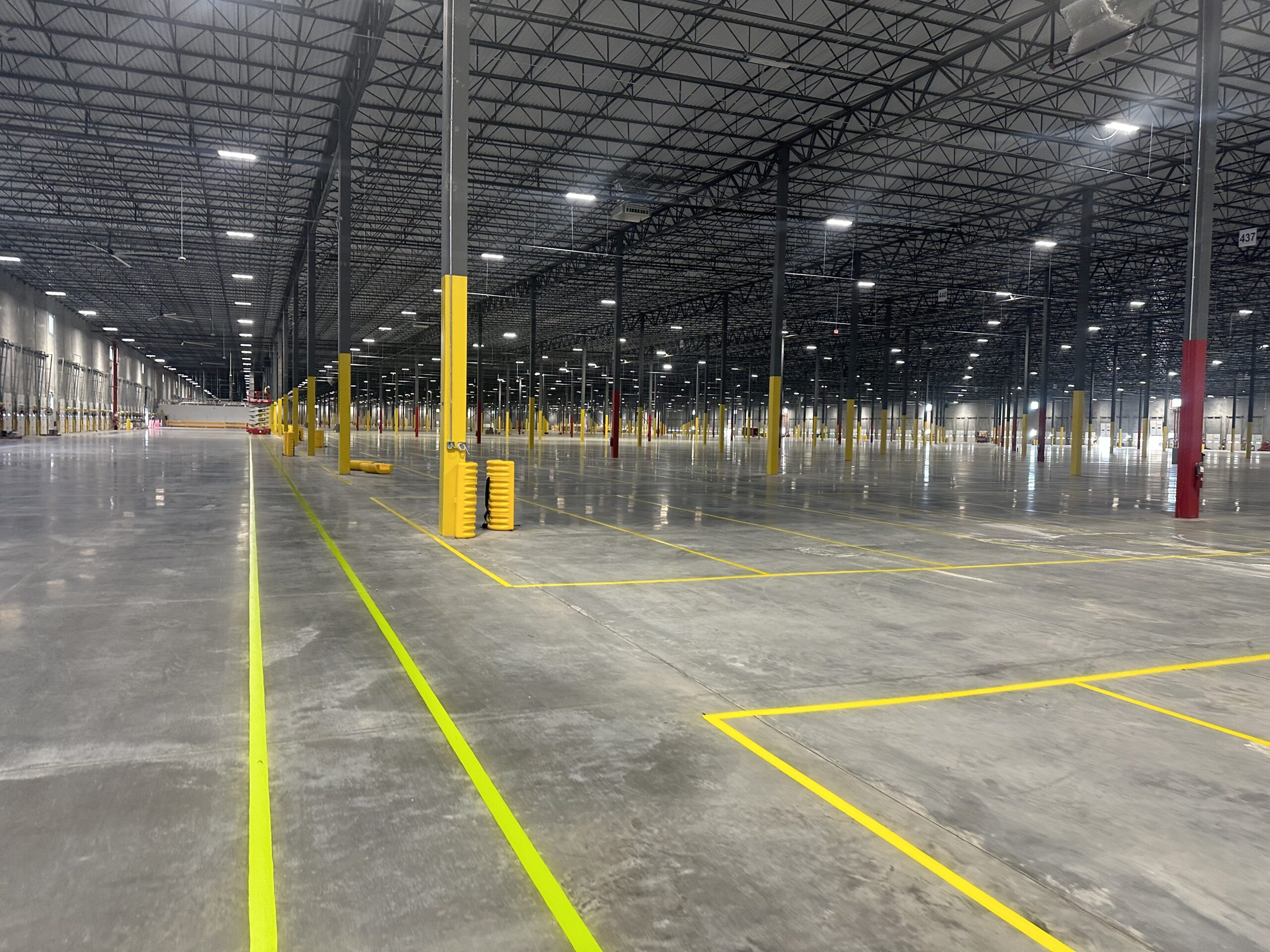 warehouse floor line striping
