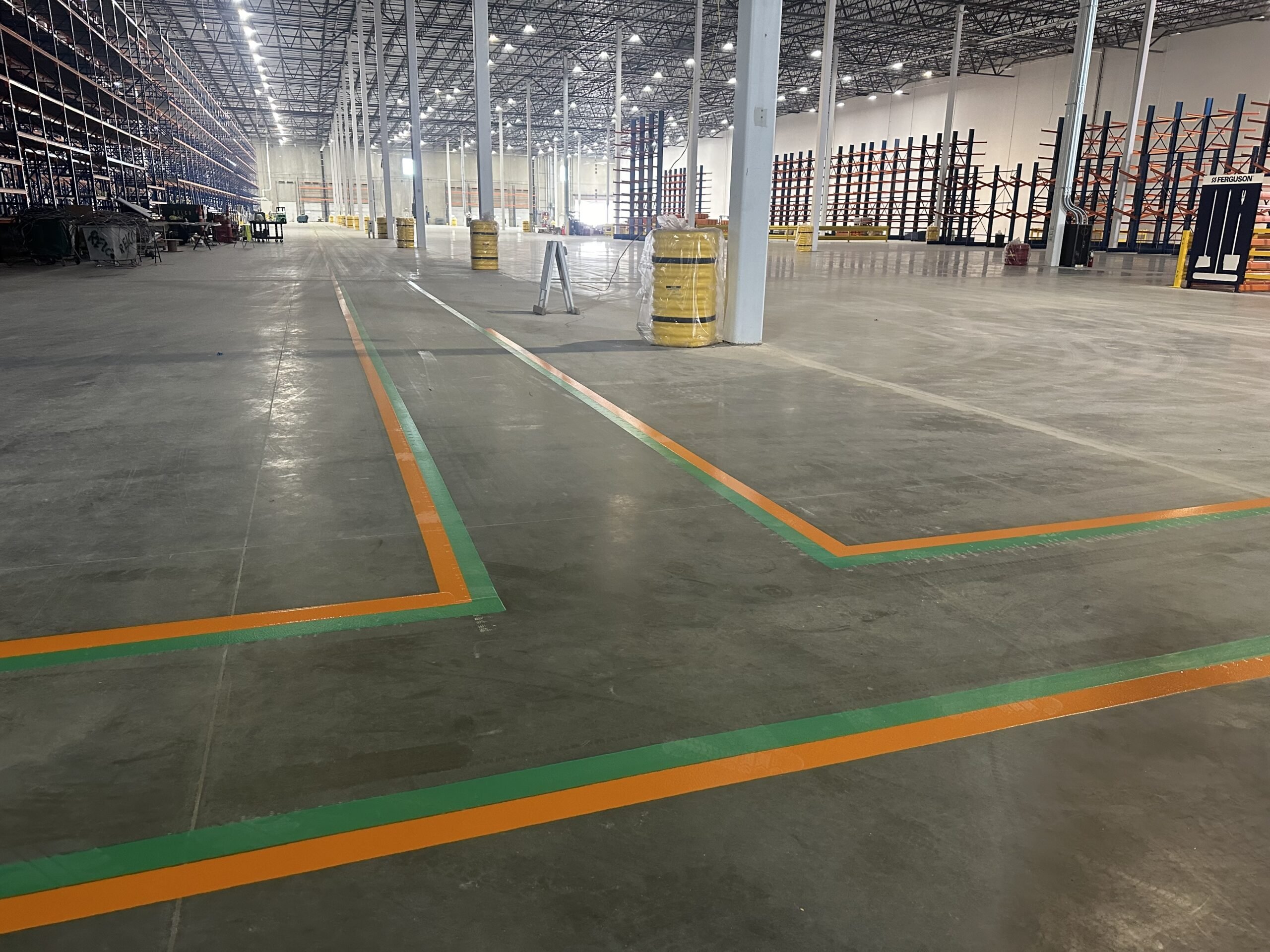 warehouse floor line striping
